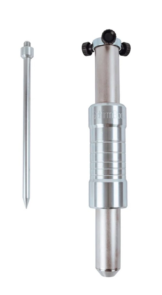 ShirmBock L - mobiler, stabiler u. multifunktionaler Schirmstaender, Schirmhalter, Sonnenschirmstaender Camping-Gadget-Outdor